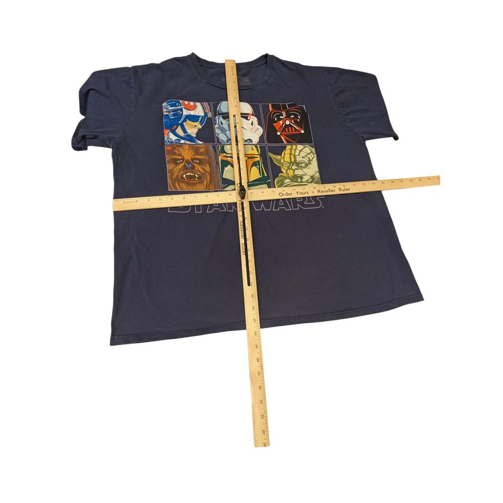 Star Wars Disney Mens 2XL T Shirt Sci Fi Graphic Darth Vader Yoda Chewbacca Boba - Picture 10 of 12